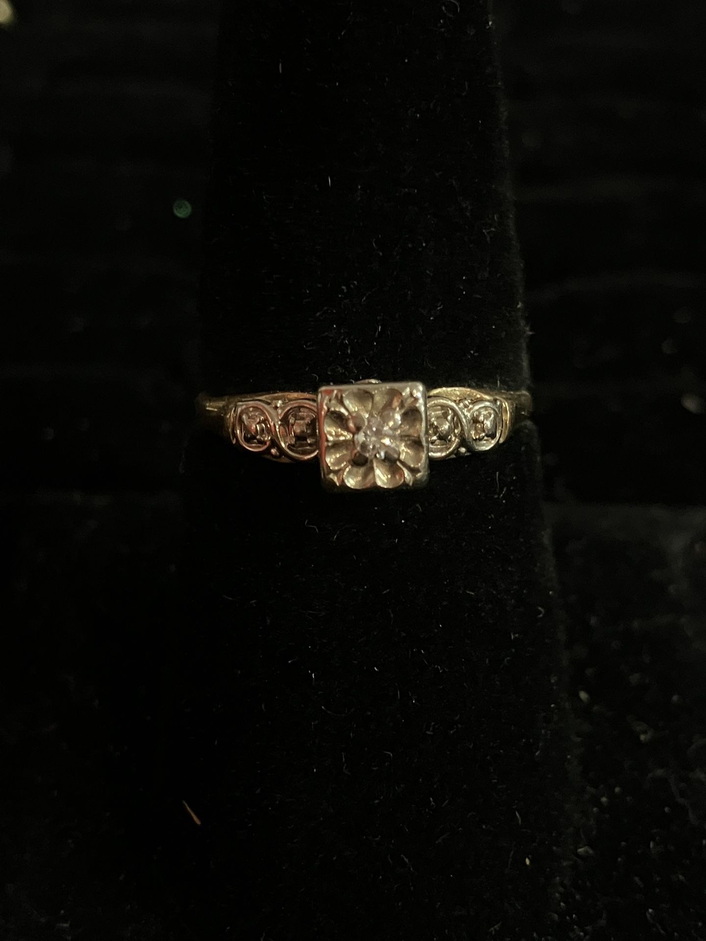 14k Two Toned Gold Engagement Ring #109082-5 MGC