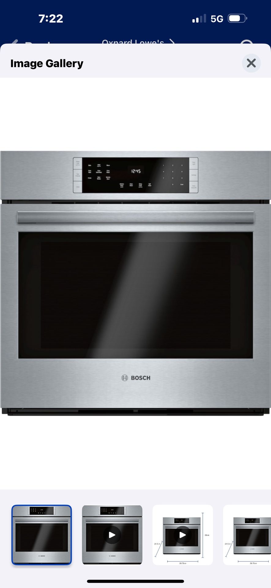 NEW BOSCH 800 SERIES 30” ELECTRIC CONVECTION OVEN. ❤️❤️ IM INCLUDING A 3 YEAR EXTENDED WARRANTY FULLY TRANSFERABLE 7/21/24
