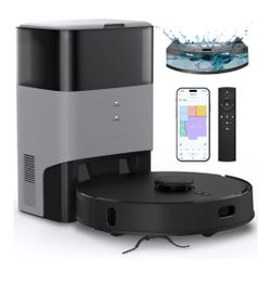 FIXR Robot Vacuum and Mop Combo, Self-Emptying, 60-Day Capacity, Schedule, 180mins Runtime, Home Mapping, Wi-Fi/App/Alexa/Remote, Robotic Vacuum Clean