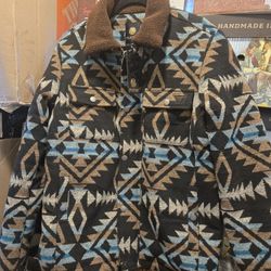 Men's Aztec Jacket, Size M. (Platini)