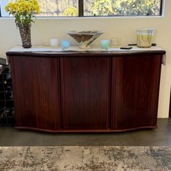 Mid-Century Modern Solid Rosewood Sideboard Buffet Storage Cabinet