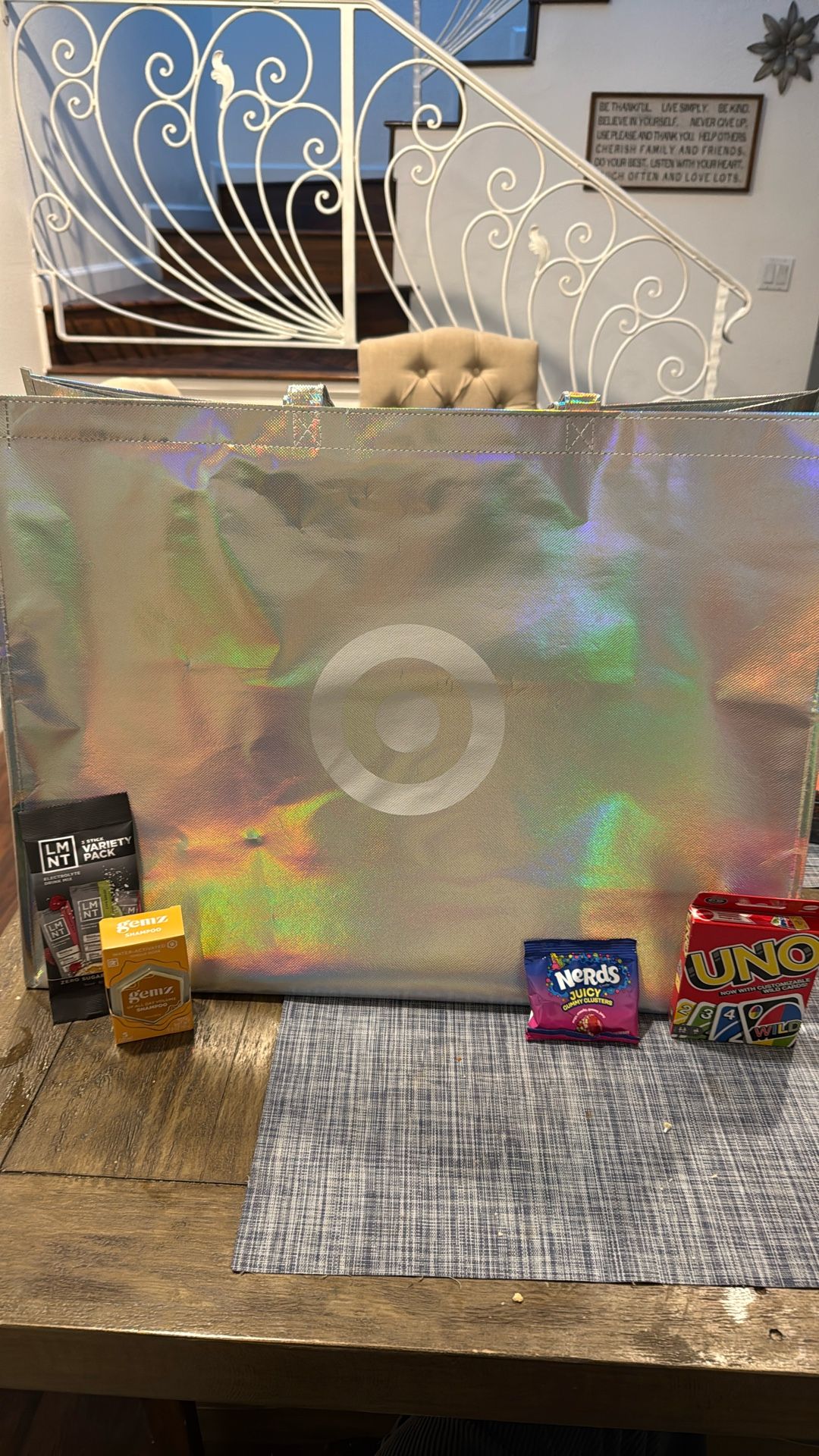Target Reflective Tote Bag With Accessories