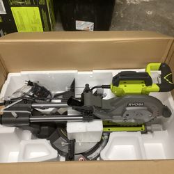 🛠🧰RYOBI 15 Amp 10” Corded SLIDING Compound Miter Saw w/LED Cutline Indicator-NEW!(MISSING GUARD & (x1)HANDLE)-$165!🧰🛠 
