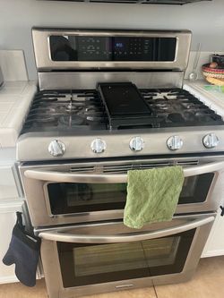 KitchenAid Stainless Steel Double Oven Gas Range