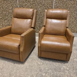 Genuine Leather Rocker Recliner Set of 2