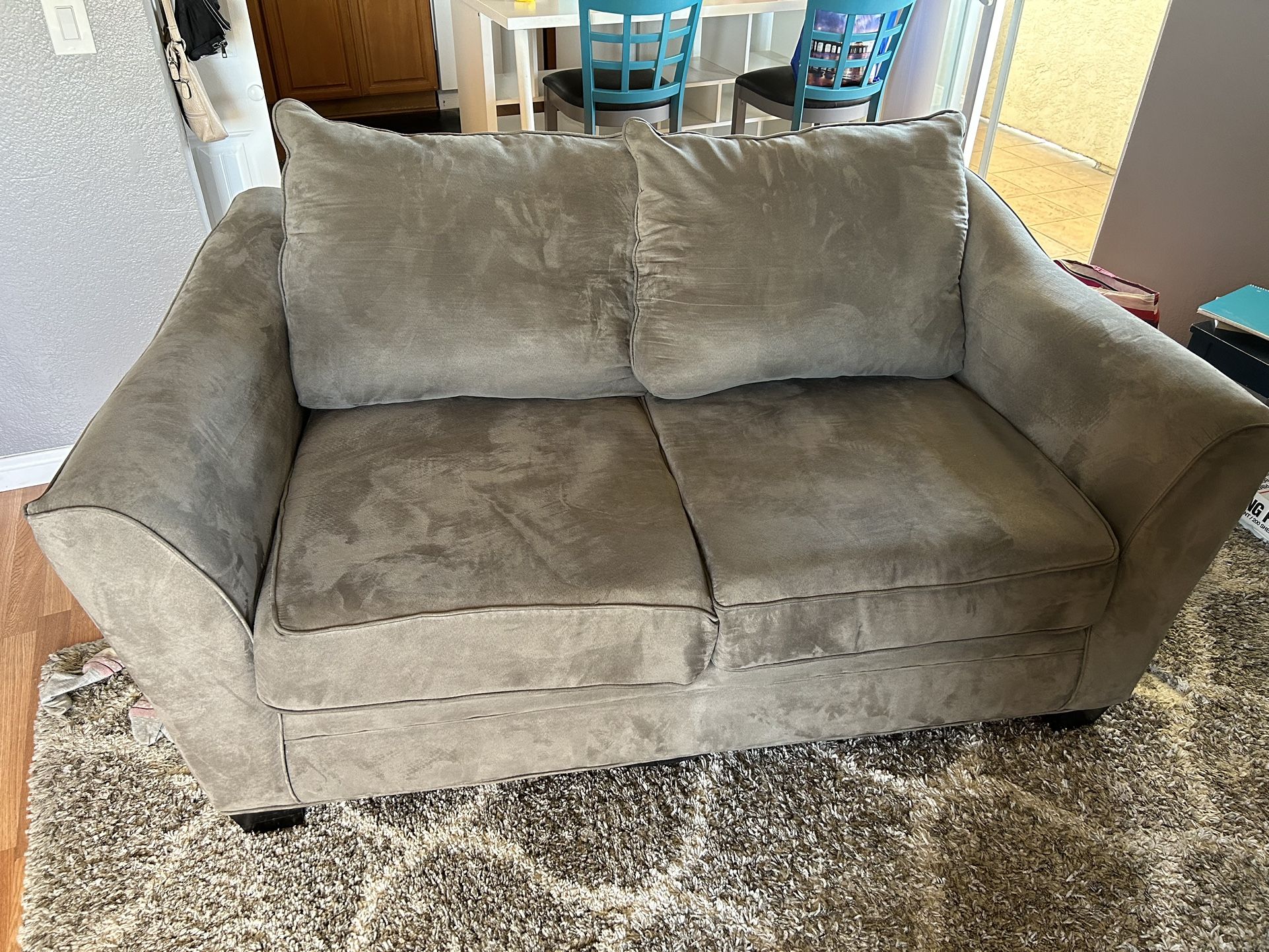 Large Grey  Love Seat 