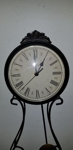 Wrought Iron Wall Clock With Pendulum 