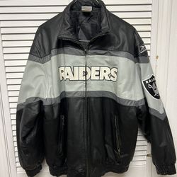 Oakland Raiders Reebok Leather Jacket