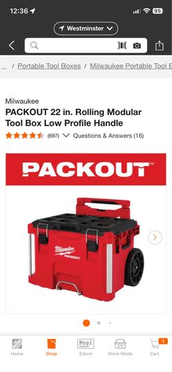 Pack out Rolling Modular Tool Box