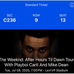 The Weekend Concert Tickets