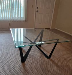 Glass coffee table 36" X 36"