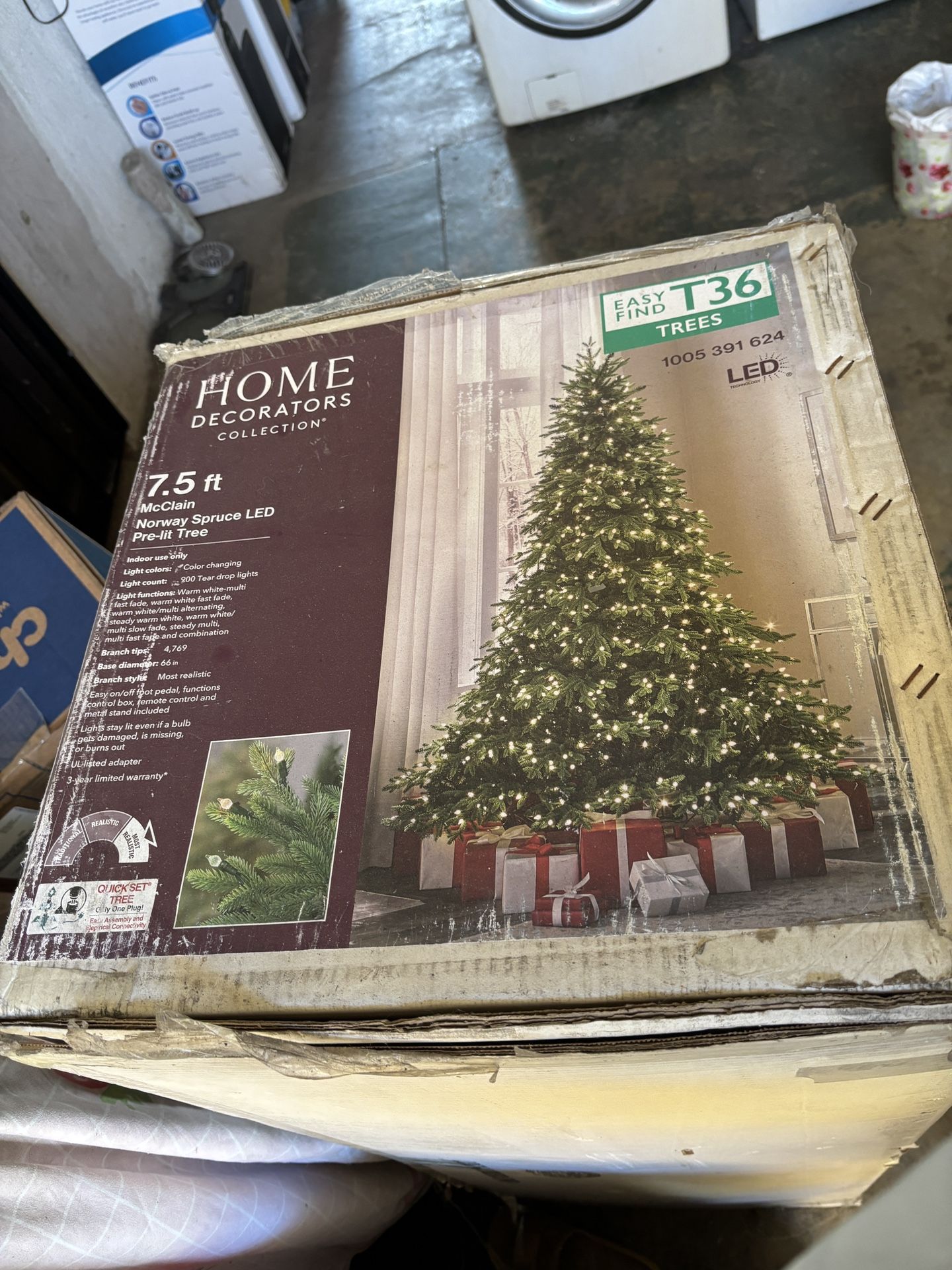 Home Decorators Collection 7.5 ft Mcclain Norway Spruce LED Pre-Lit