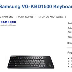Samsung Wireless Keyboard VG-KBD1500