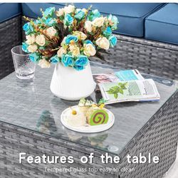 Wicker Rattan Table