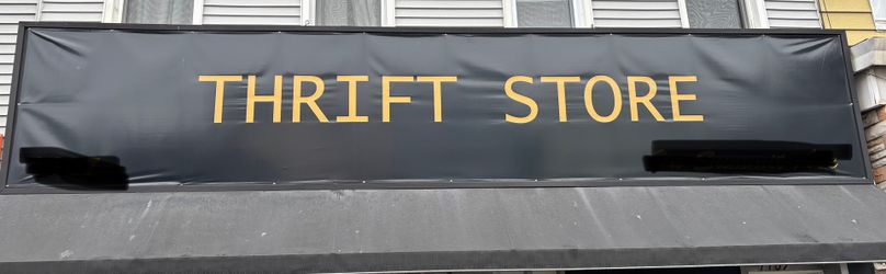 Thrift Store Sign Vinyl 