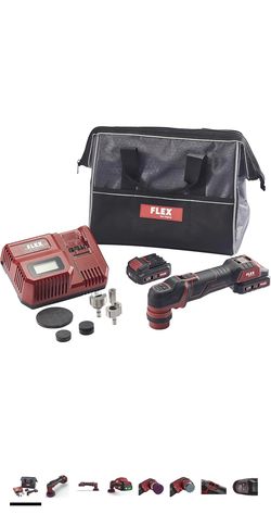 FLEX PXE 80 12.0-EC set USA 12V Cordless Multi-Polisher-Set, Includes Two 2.5Ah Batteries, One Charger & Soft Bag