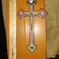 Antique Roma Mosaic Cross