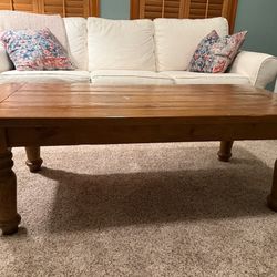Solid wood coffee table