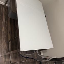 Clear Chair & White Glass Table IKEA! 