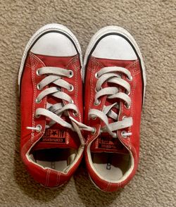 Size 2 Red Converse- Perfect For 4th Of July