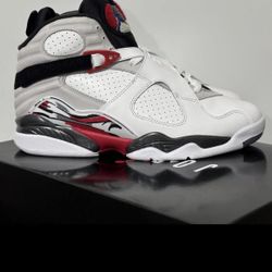 Jordan 8 White and True Red "Bugs Bunny"