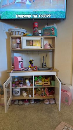 Kids Wooden Play Kitchen Set