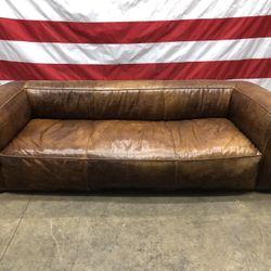 Free Delivery - Restoration Hardware 8 Ft Leather Couch