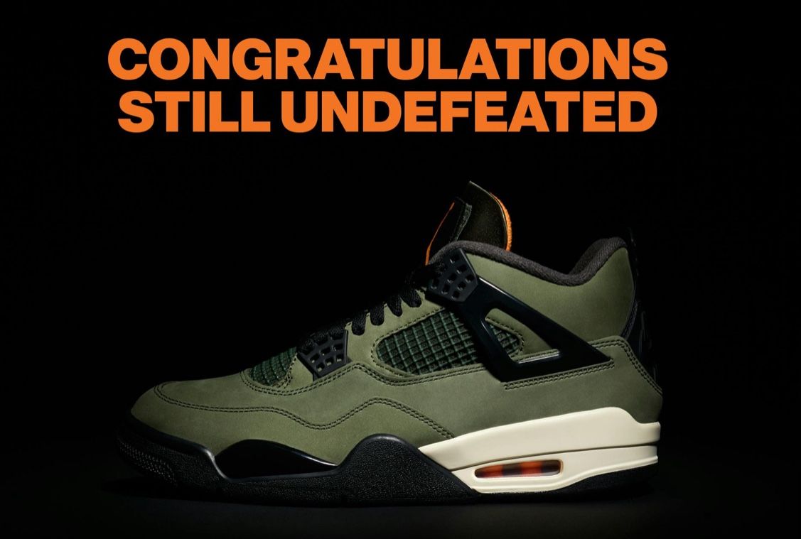 Jordan 4 UNDEFEATED