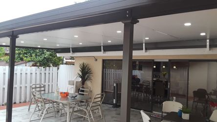 Aluminium Patio Cover Pergolas LED LIGHTS