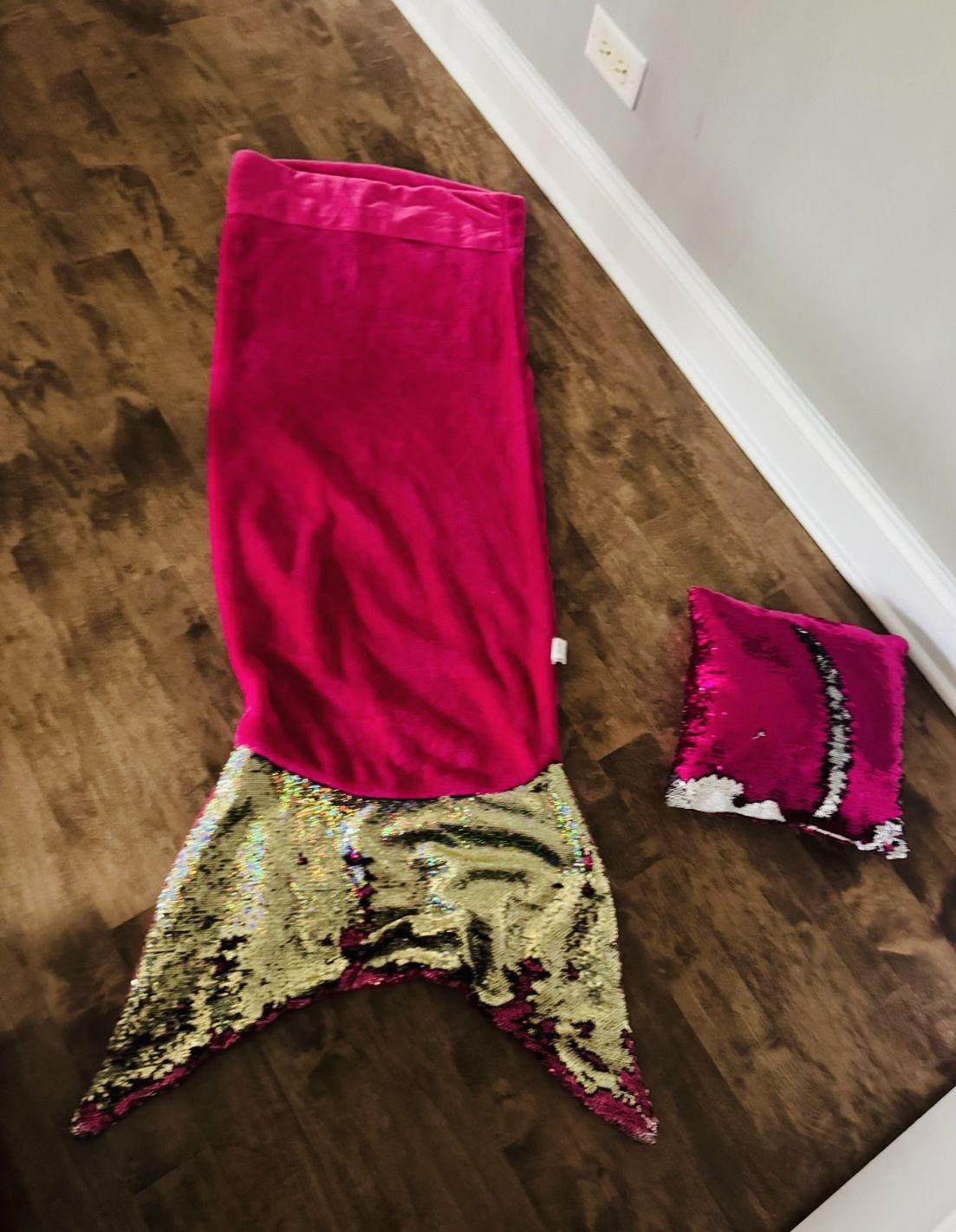 Mermaid Tail Blanket And Pillow