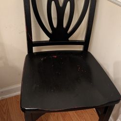 2 Black Dining Chairs