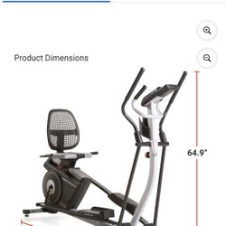 ProForm 2-in-1 Elliptical & Recumbent Bike hybrid trainer home exercise machine 