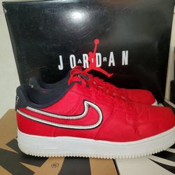 Nike Air Force One Low Reverse Stitch Red Edition.  Size 10 Men's 