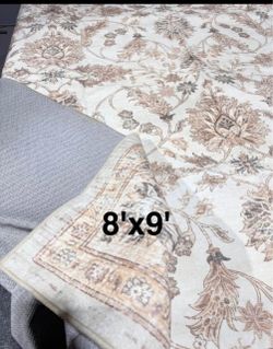 Floral Area Rug 8x9
