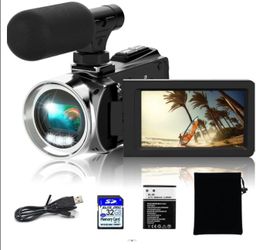 Heegomn video camera with microphone HD 4k