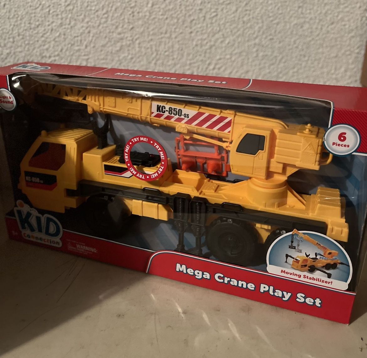 Toy Crane Truck Trucks Play Toy Set