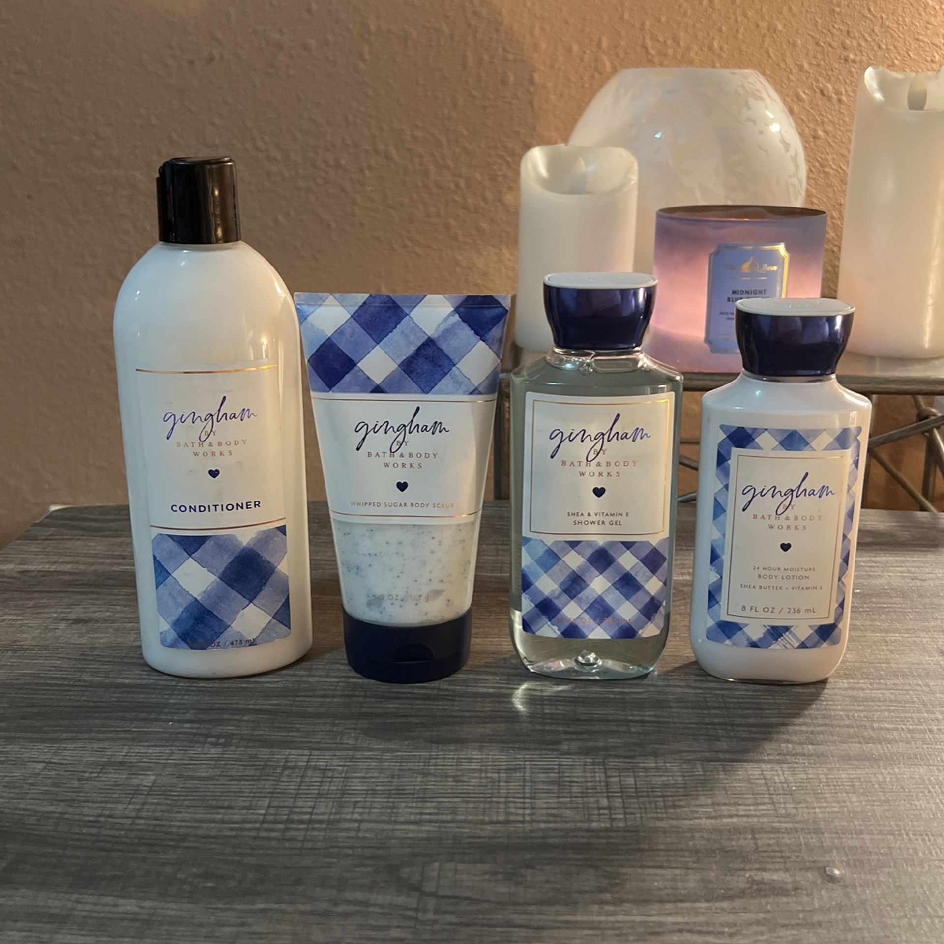 Bath Body Works Gingham Large Conditioner Body lotion Body scrub Shower gel $6 Each C My 100s Of Listings Ty