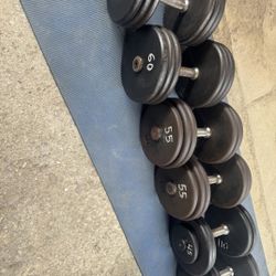 60 / 55 / 45 Lb Pro Style Dumbbells Weight 