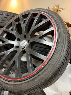 Used 22” wheels for many cars with tires 5x120