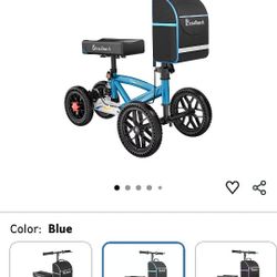 Knee Scooter, All Terrain Foldable Knee Scooter Walker, Disc Brake Knee Walker for Foot Injuries Compact Crutches Alternative