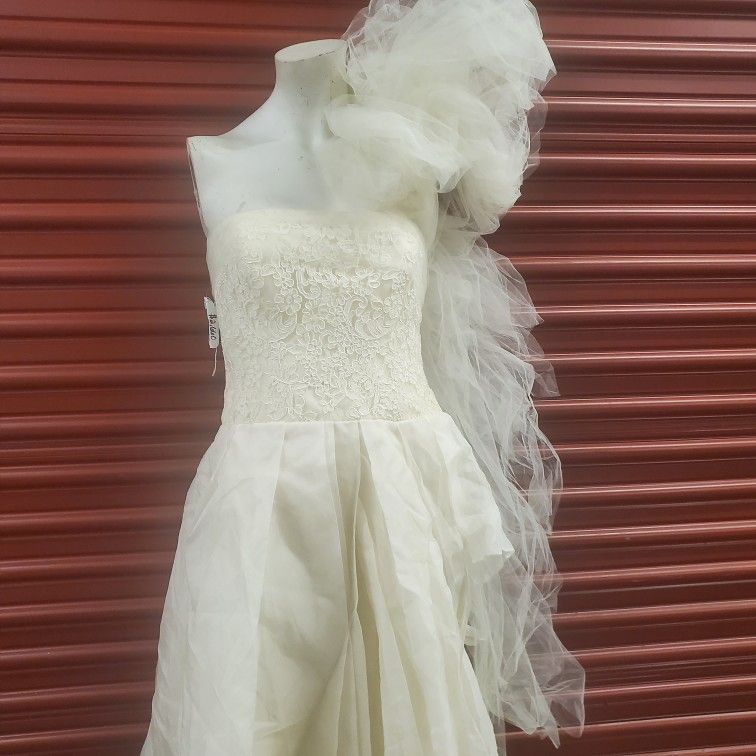 VERA WANG BRIDAL EVA Wedding Dress White Lace Tulle Strapless Princess Ball Gown - hulwithkids.com VERA WANG BRIDAL EVA Wedding Dress White Lace Tulle Strapless Princess Ball Gown - hulwithkids.com