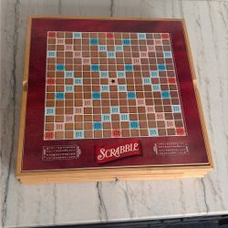 Wooden Game Board Monopoly Scrabble Checkers Domino’s Chess Poker Dice