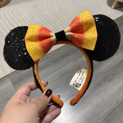 Candy Corn Sequins Minnie Ears