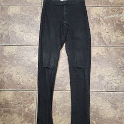 Forever 21 Black Super High Waisted Skinny Jeans Size 27