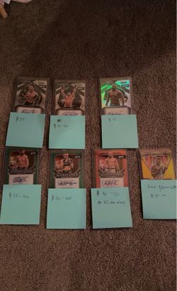 Autographed UFC cards Autographed UFC cards