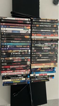 60+ DVDs & Blu-rays + Samsung Blu-ray Player + Panasonic DVD Player w/ Remotes