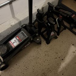 Craftsman 3 ton and 2 1/4 ton jack and jackstands