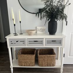 White Console Entry Table