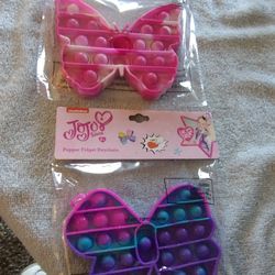 New JoJo Siwa Popper Fidget Butterfly And Keychain & Popper Fidget Pink Butterfly  