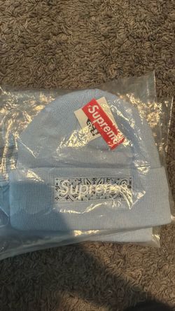 Supreme Box Logo Beanie Light Blue